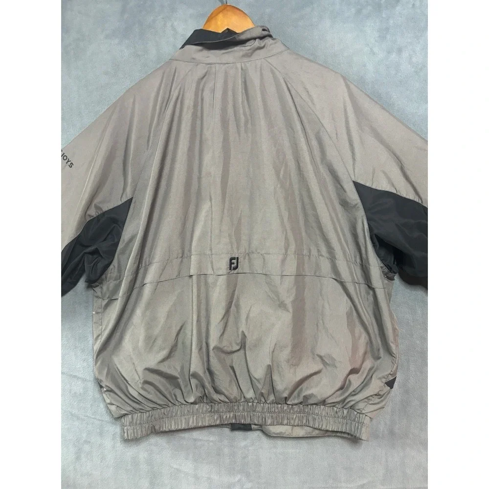 FootJoy Dry Joys XL Black Gray Windbreaker Rain Golf Jacket